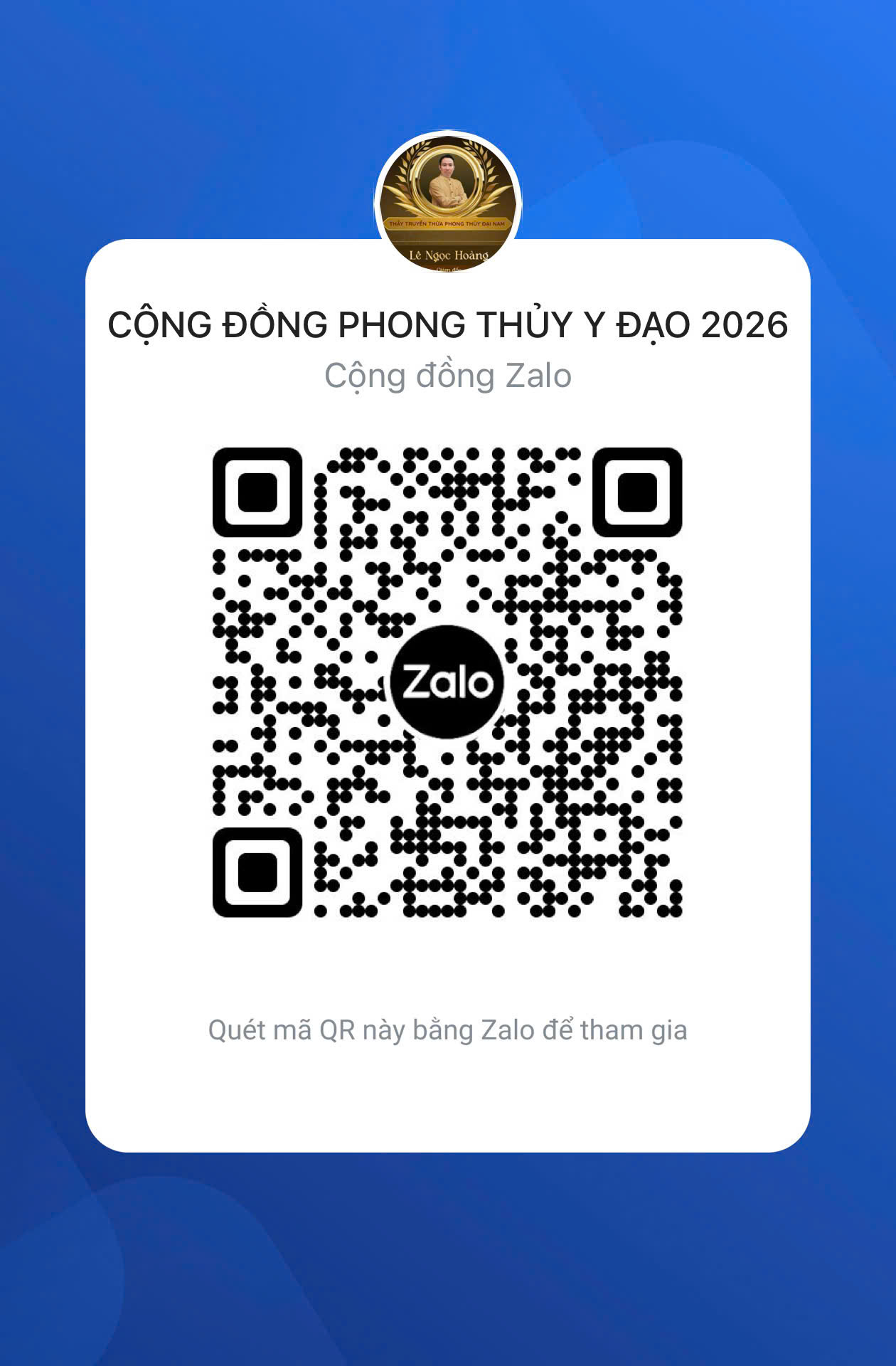 QR nhóm Zalo Cộng đồng Phong Thủy Y Đạo 2026